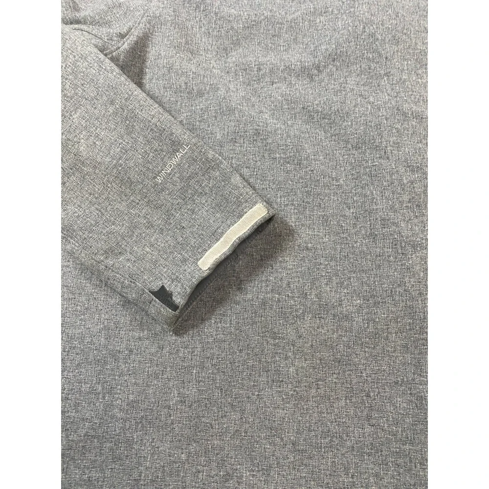 The North Face Mens XXL WindWall Softshell Jacket Heather Grey Full Zip Outdoor